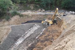 Construction d‘un remblai routier