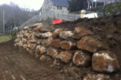 Mur de soutènement en enrochement