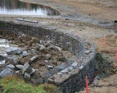 Construction d‘une bordure en gabions